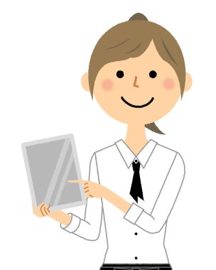 - Tabletli katip. - Tablet tutan bir katip resmi..