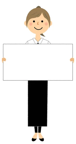 Cafe Προσωπικό Whiteboard Είναι Μια Εικόνα Ενός Προσωπικού Cafe Λευκό — Διανυσματικό Αρχείο