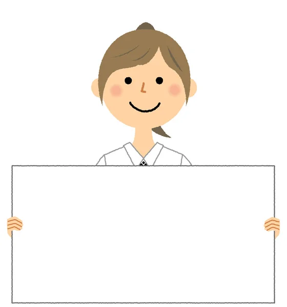 Cafe Personale Med Whiteboard Det Illustration Cafe Personale Med Whiteboard – Stock-vektor