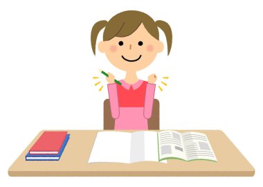 Çalışmak için çok çalışan bir kız. Çalışmak için çok çalışan bir kızın resmi..