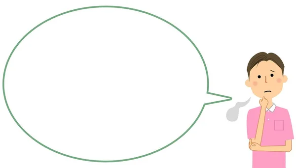 Care Giver Blank Text Bubble Ballon Het Een Ballon Illustratie — Stockvector