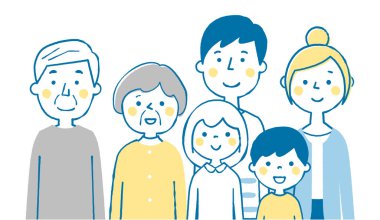 Happy family /It is a group illustration of a happy family.