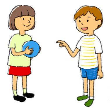 children talking/It is an illustration of children talking.