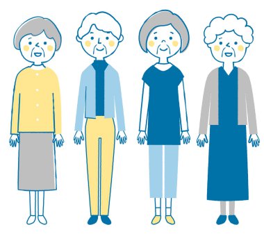 Elderly women/It is an illustration of elderly women.