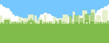 Şehir peyzaj/arka plan malzeme kent peyzaj.