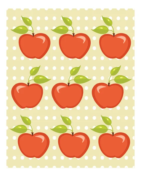 Cute apple background — Stock Vector