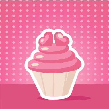 Vintage cupcake arka plan