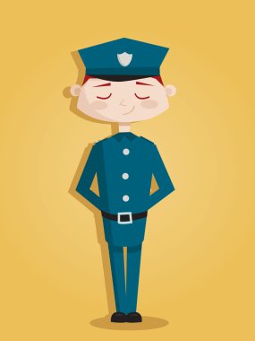Retro karikatür polis