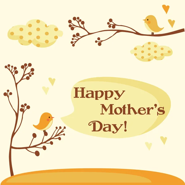 Happy Mothers Day Card — Stock Vector