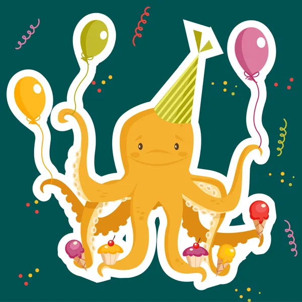 Carte fête d'anniversaire — Image vectorielle