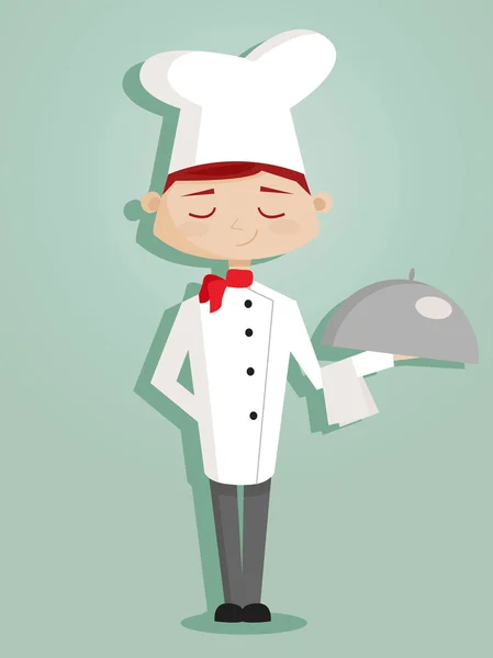 Ретро-мультфільм шеф-кухаря — стоковий вектор