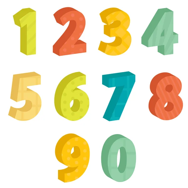 Färgstarka nummer — Stock vektor