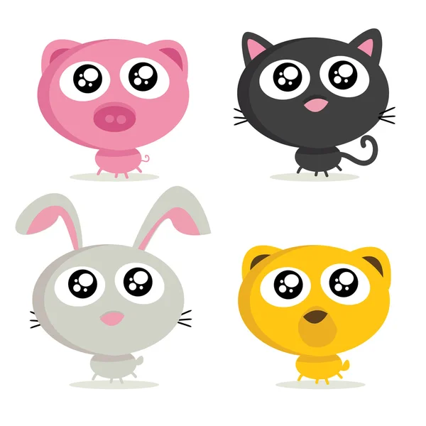 Animales lindos — Vector de stock