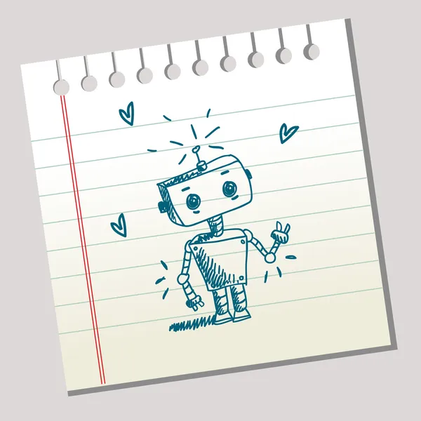 Robot Scribble — Image vectorielle