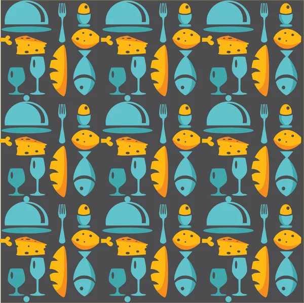 Kitchen pattern — Stock Vector