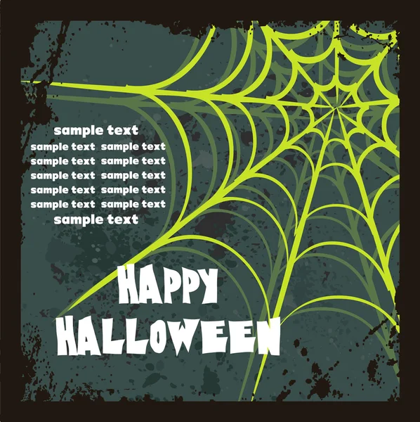 Halloween achtergrond met spider's web — Stockvector