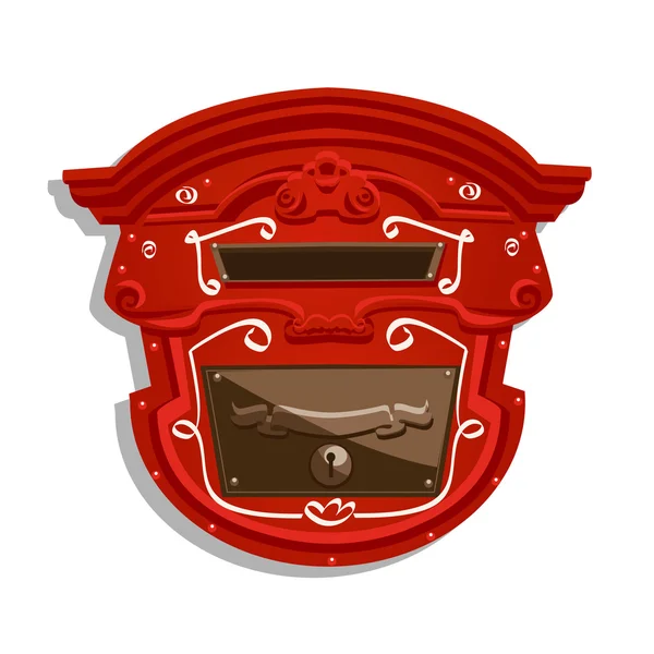 Червоний поштову скриньку, ізольовані — стоковий вектор
