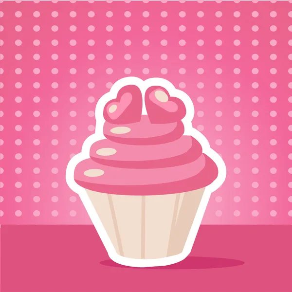 Vintage fond de cupcake — Image vectorielle