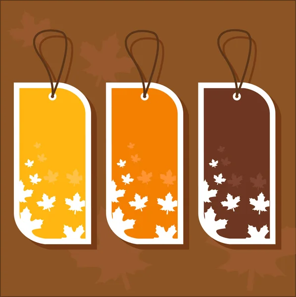 Autumn tags — Stock Vector