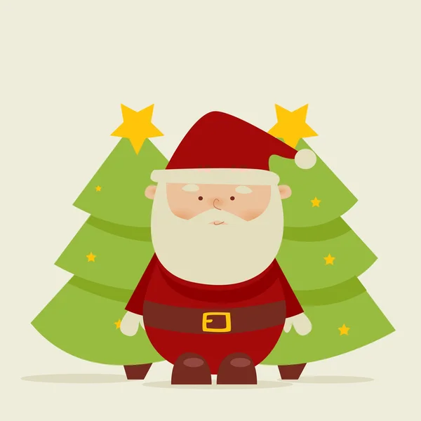 Desenhos animados retro santa — Vetor de Stock