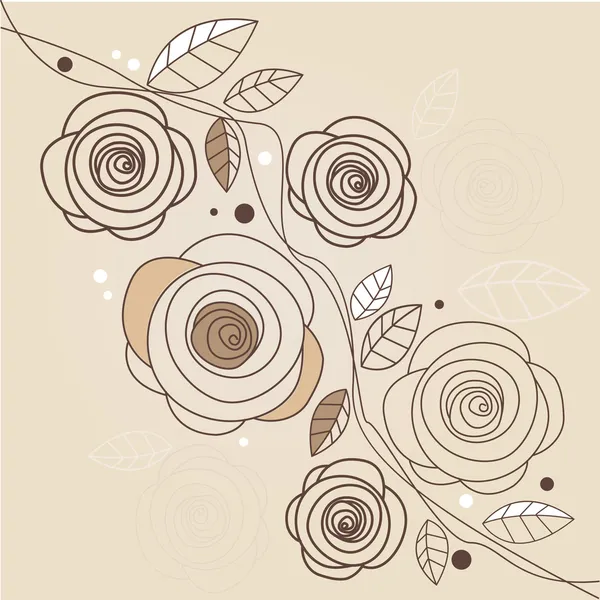 Fondo floral con estilo — Vector de stock