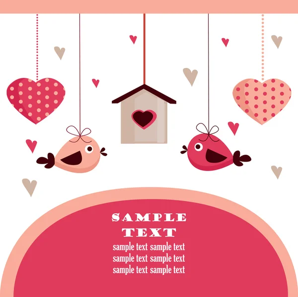 Tarjeta de San Valentín con lugar para tu texto , — Vector de stock