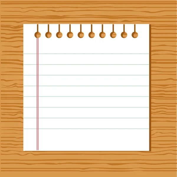Carta per notebook vettoriale — Vettoriale Stock