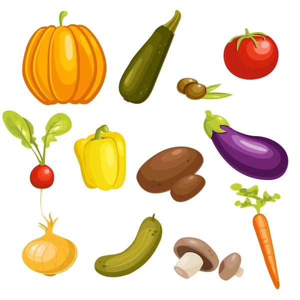 Vegetables Set isolated — Stock Vector