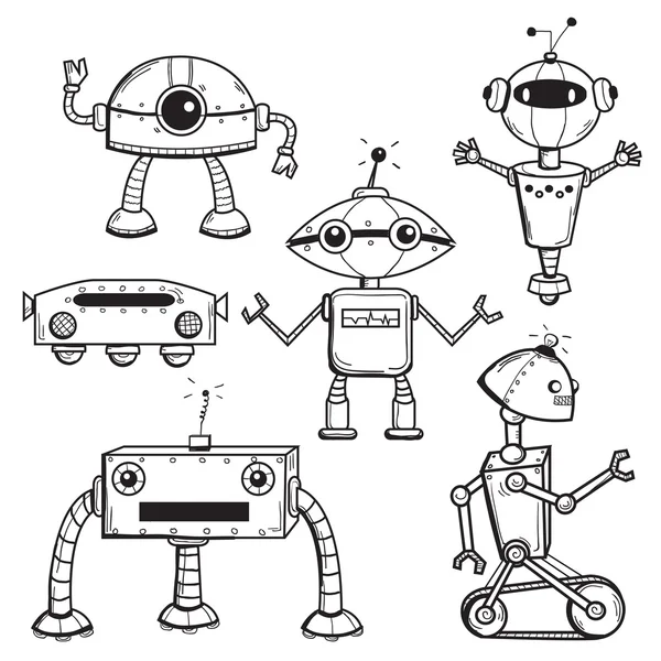 Robots collection Vector Graphics