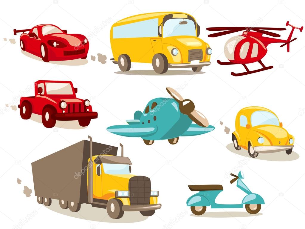 Cartoon vehicles