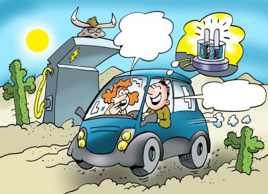 Karma yakıt üzerinde çalışan çevre dostu araba