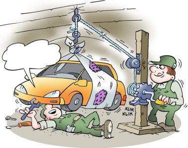 mekanik lift araba ile ev yapımı bir Asansör