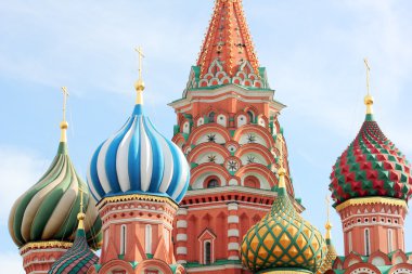 St Basils cathedral on Red Square in Moscow clipart