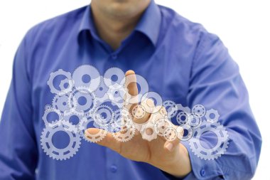 Concept symbolizing an engineering and innovatoin
