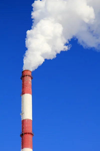 Smoking pipes of thermal power station — Stock Photo, Image