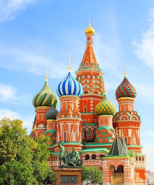 Catedral de São Basílio na Praça Vermelha em Moscou — Fotografia de Stock