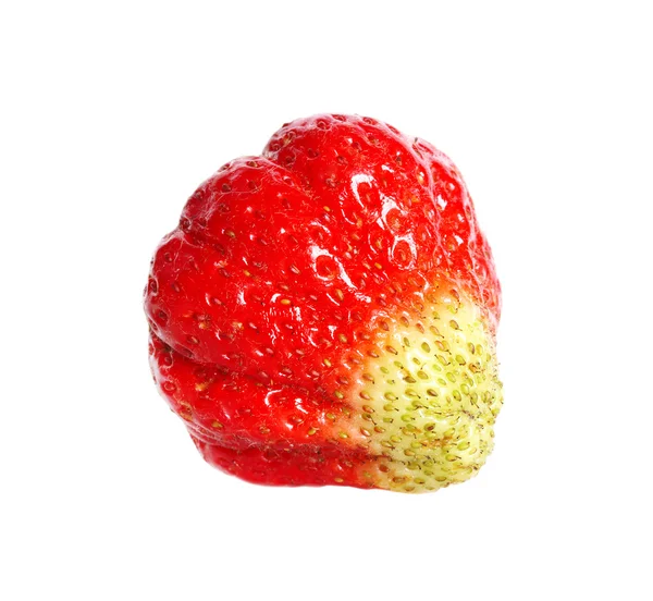 Fresh, juicy and healthy strawberry, red on white — Stock Photo, Image