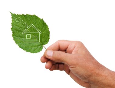 Eko ev kavramı, el eco house simge doğada tutarak ayırmak