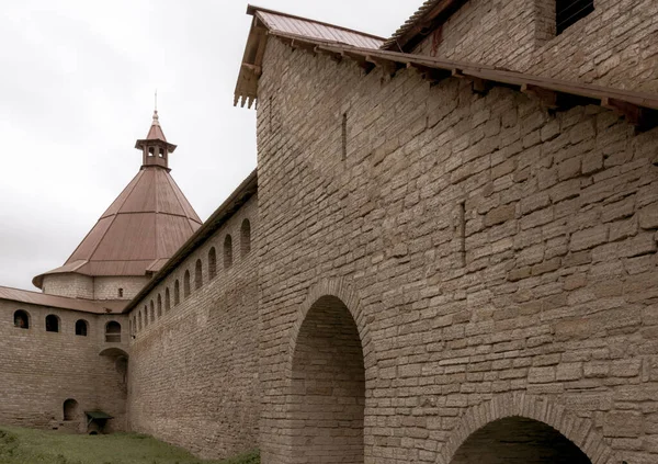 Fortaleza de Oreshek. Fortaleza de Shlisselburg perto de São Petersburgo, Rússia. Fundada em 1323. — Fotografia de Stock