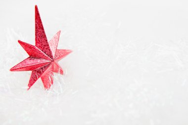 Kızıl Yıldız ile parlak Noel kompozisyon