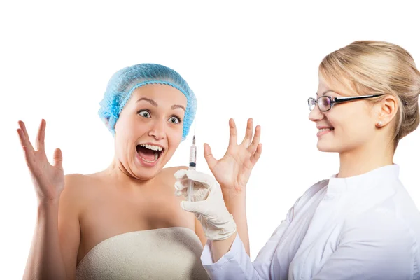 Beautician with patient — Stock Photo, Image