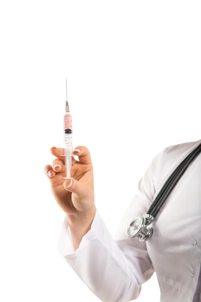 Doctor with syringe — Stock Photo, Image