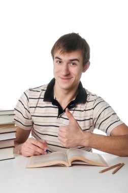 yığın kitap ile öğrenci