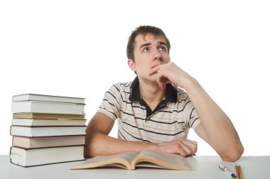 yığın kitap ile öğrenci