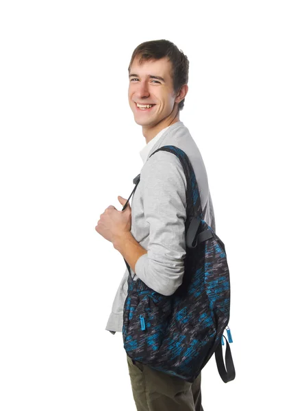 Schüler mit Rucksack — Stockfoto