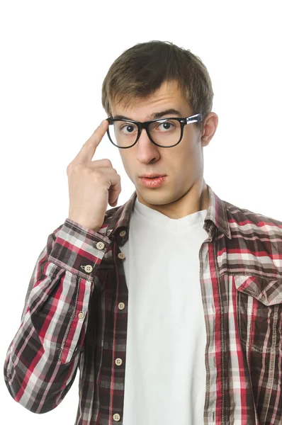 Szemüveges fiatalember — Stock Fotó