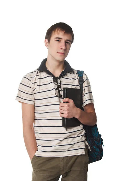 Студент с рюкзаком — стоковое фото