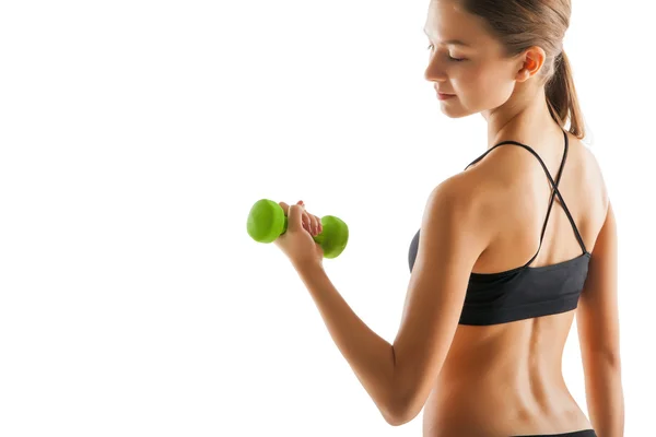 Back of young fit woman — Stock Photo, Image