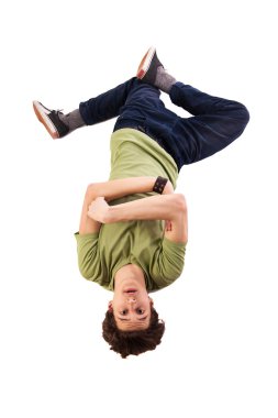 hip hop dans beyaz izole gerçekleştirme