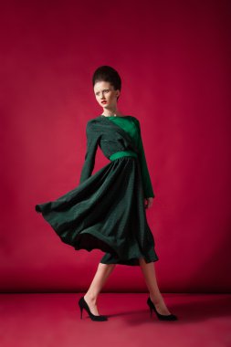 güzel esmer güzel elbise, hareket atış